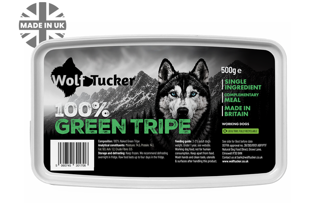 Wolf Tucker Working Dog Naked Green Tripe