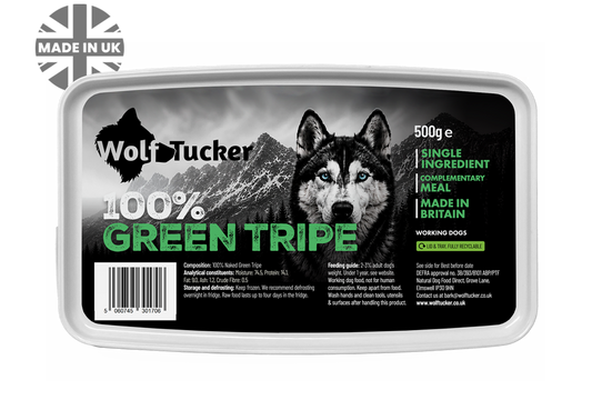 Wolf Tucker Working Dog Naked Green Tripe