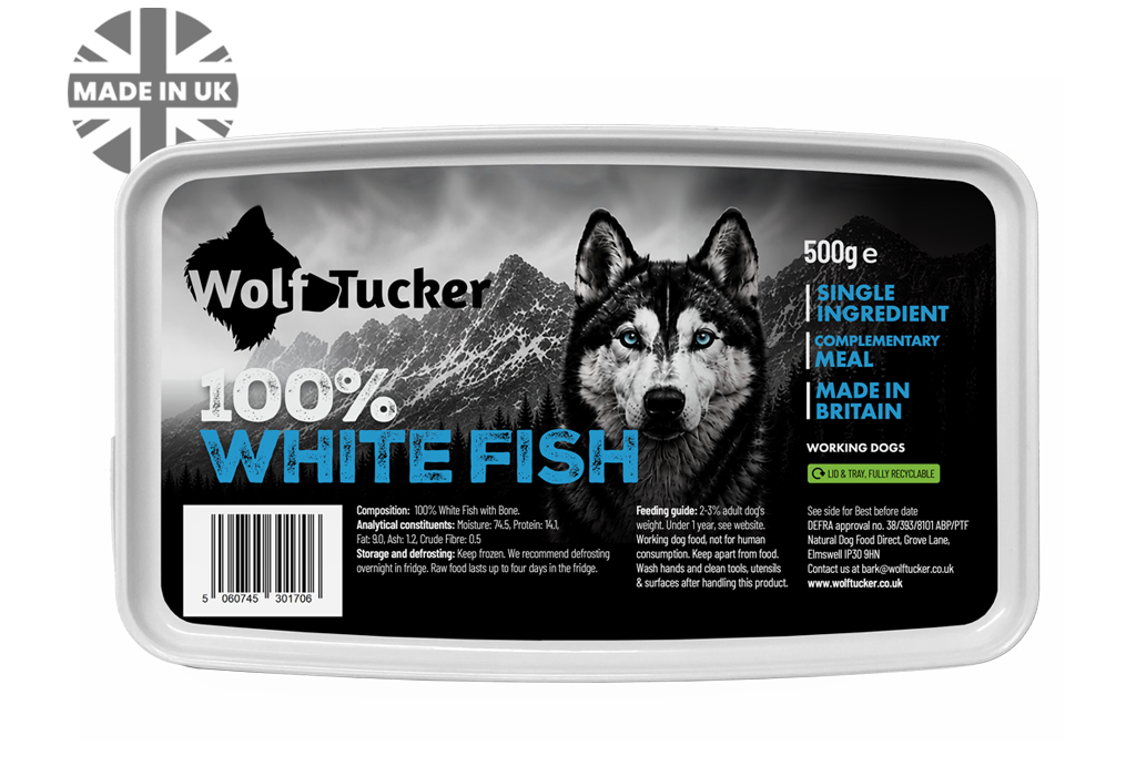 Wolf Tucker Working Dog Naked White Fish
