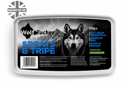 Wolf Tucker Working Dog Sprats & Tripe