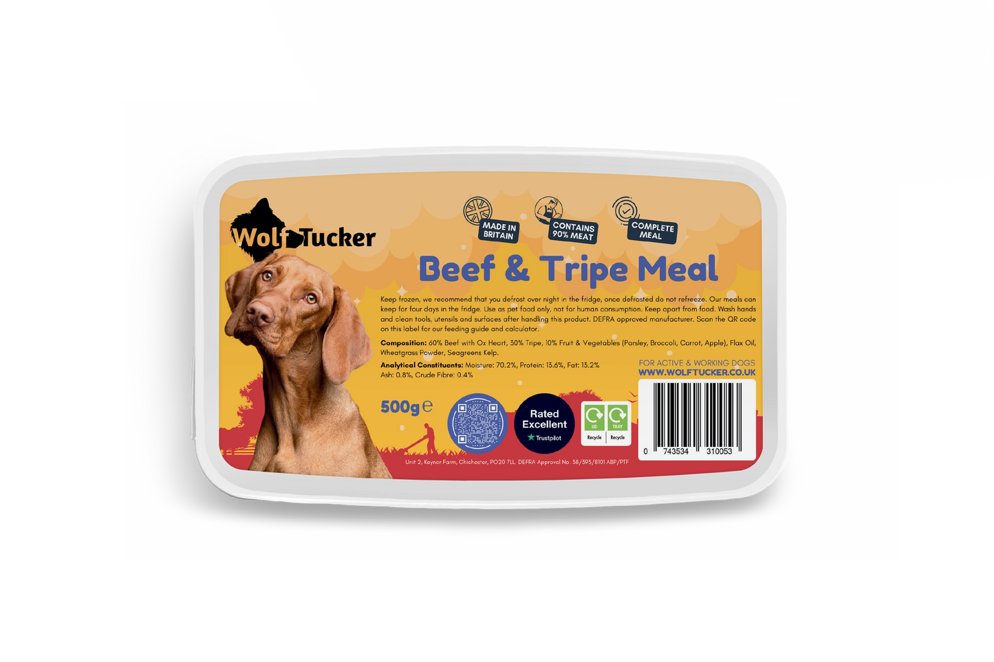 Beef & Tripe Meal (500g)