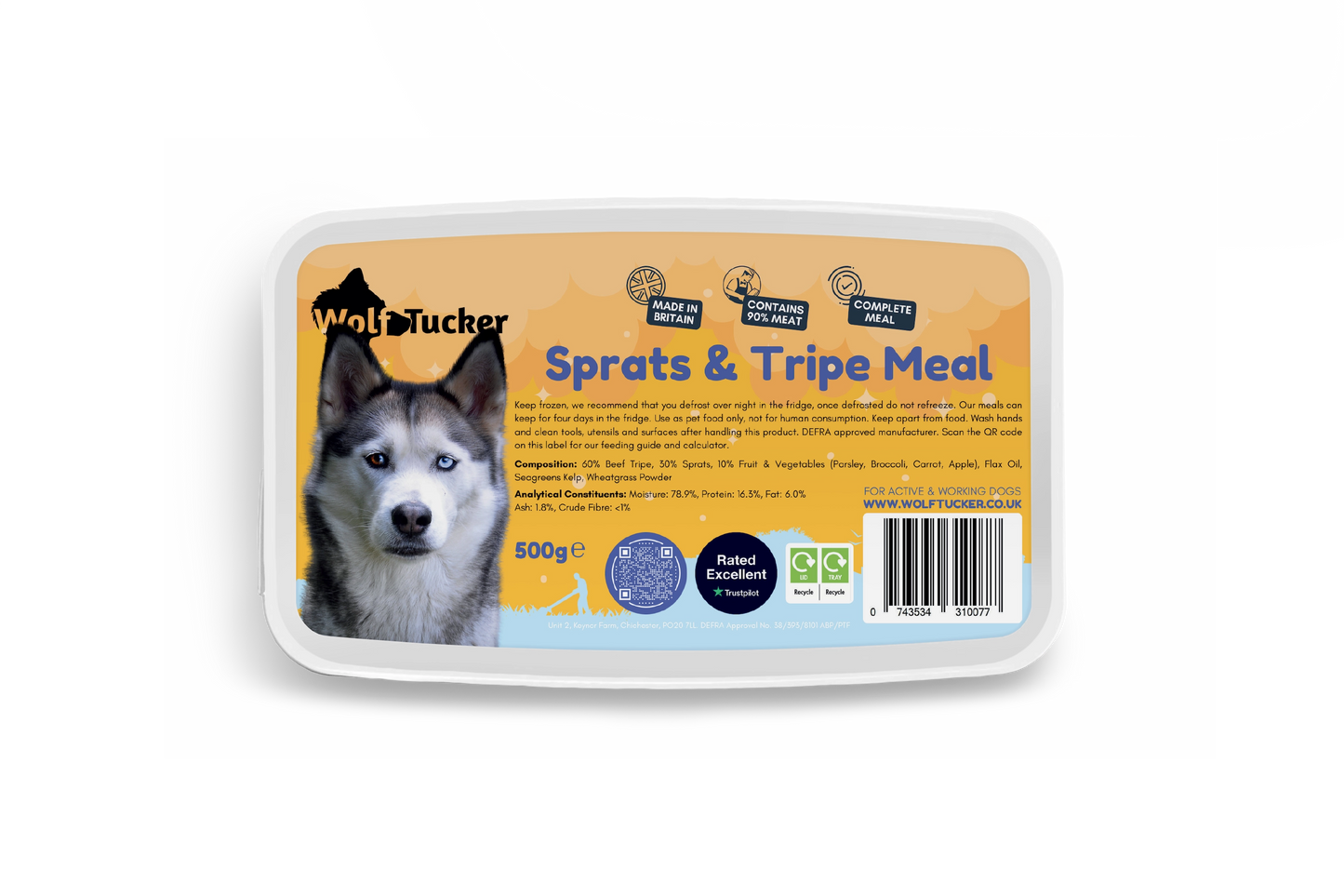 Sprats & Tripe Meal (500g)